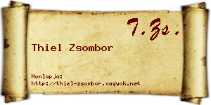 Thiel Zsombor névjegykártya